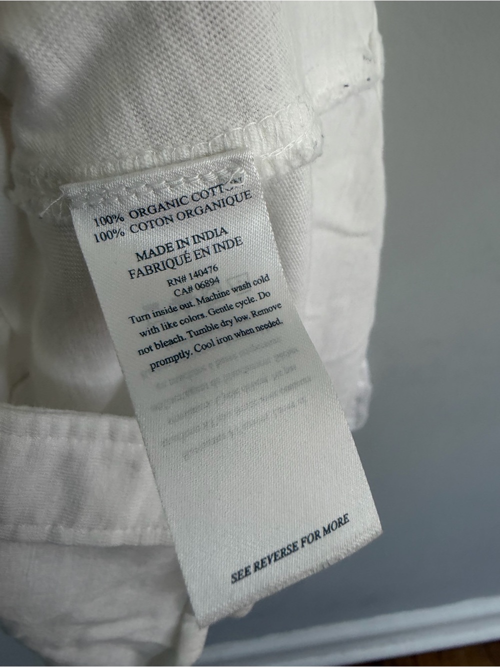 Faherty Sunwashed Knit Shirt in Washed White 100% Organic Cotton XS - Picture 3 of 5